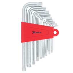 Jogo Chaves Hexagonais Torx Curtas T10 X T50 9 Peças Crv Acetinado - Mtx - 2