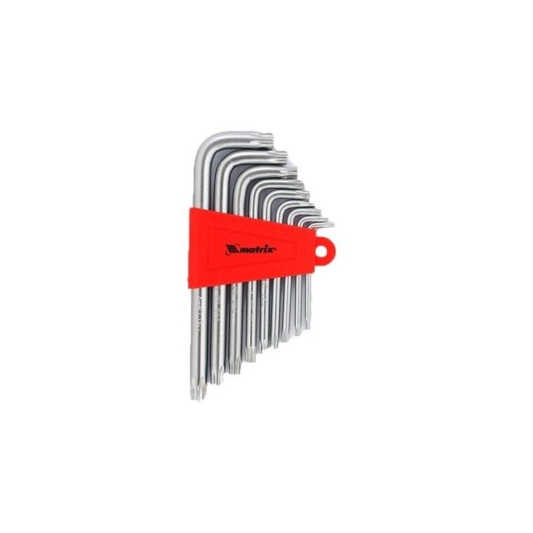 Jogo Chaves Hexagonais Torx Longas T10 X T50 9 Peças Crv Acetinado Mtx