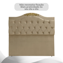 Ver imagem 3 de Cabeceira de Solteiro 88 Provençal Capitonê Detalier Suede Bege 120 Rbl
