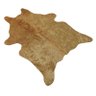 Tapete de Couro de Boi. Pele Bovina Natural. 0,90 x 1,10 M. Tons de Bege. P046C - 2