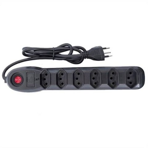 Filtro de Linha 6 Tomadas 3x0,75mm 1,20m 10A Sm Preto - Megatron