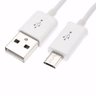 Kit com 20 Cabos Carregador Dados USB Macho x Micro USB V8 80Cm Macho Branco - 1