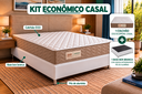 Ver imagem 6 de Kit Econômico Casal Colchão D33 Eco com Box Corino Branco