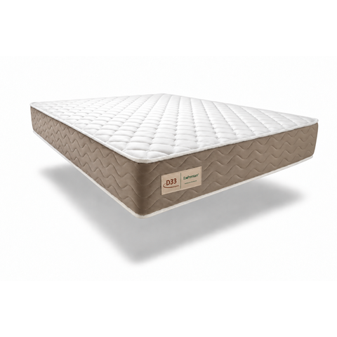 Kit Econômico Casal Colchão D33 Eco com Box Corino Branco