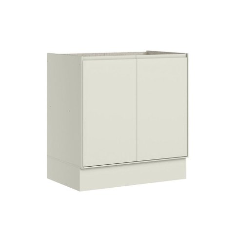Balcão de Cozinha 80 cm Fineze 2 Portas 100% MDF Areia Hp - Henn