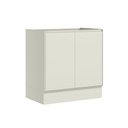 Ver imagem 1 de Balcão de Cozinha 80 cm Fineze 2 Portas 100% MDF Areia Hp - Henn