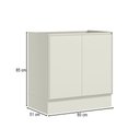 Ver imagem 4 de Balcão de Cozinha 80 cm Fineze 2 Portas 100% MDF Areia Hp - Henn