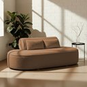 Ver imagem 2 de Sofá Orgânico Horizonte 3 Lugares 180cm Bouclé Terracota - Nexta Casa