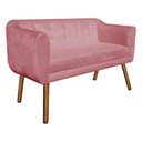 Ver imagem 7 de Sofá Retrô Namoradeira Julia 2 Lugares Suede Rose - Drossi