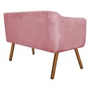 Ver imagem 5 de Sofá Retrô Namoradeira Julia 2 Lugares Suede Rose - Drossi