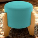 Ver imagem 2 de Puff Decorativo para Sala Luxo 44x44 Cm Veludo Deluxe Verde Milani Store