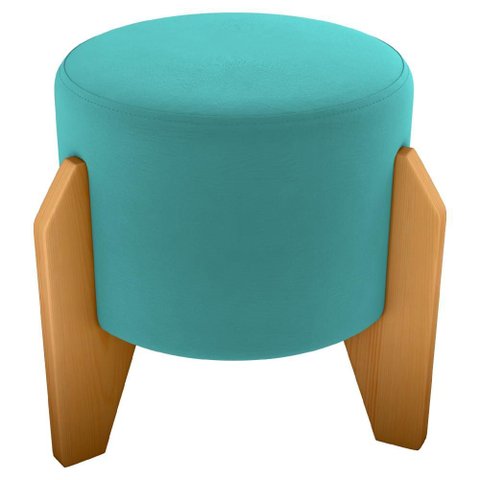 Puff Decorativo para Sala Luxo 44x44 Cm Veludo Deluxe Verde Milani Store