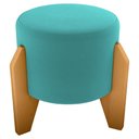 Ver imagem 1 de Puff Decorativo para Sala Luxo 44x44 Cm Veludo Deluxe Verde Milani Store