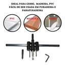 Ver imagem 2 de Broca Furador Bailarina Parafusadeira Ajustável 30-120mm P/ Madeira Gesso Plastico