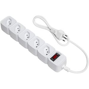 Filtro de Linhas Intelbras Epe 205 Pt 5 Tomadas 1 Metro- 4824200 Branco Bivolt