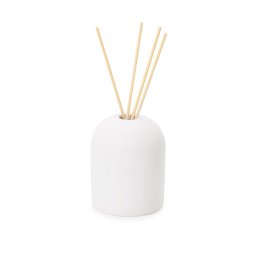 Kit Lavabo - Porta Sabonete Líquido 15 cm e Difusor C/Vareta 20 cm de Cimento Branco - 4