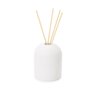 Kit Lavabo - Porta Sabonete Líquido 15 cm e Difusor C/Vareta 20 cm de Cimento Branco - 4