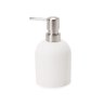 Kit Lavabo - Porta Sabonete Líquido 15 cm e Difusor C/Vareta 20 cm de Cimento Branco - 3