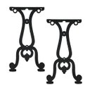 Ver imagem 1 de Par de Pé de Mesa Base Paris em Ferro Fundido 69x37cm