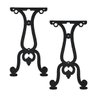 Par de Pé de Mesa Base Paris em Ferro Fundido 69x37cm - 1