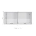 Ver imagem 3 de Armário Aéreo 4 Pts Kappesberg Adapt Branco/nogueira 155cm