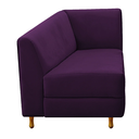 Ver imagem 3 de Recamier Valéria 185cm Lado Esquerdo de Quem Senta Sala de Estar Suede Roxo - Incasa Decor