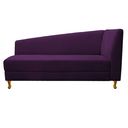 Ver imagem 2 de Recamier Valéria 185cm Lado Esquerdo de Quem Senta Sala de Estar Suede Roxo - Incasa Decor