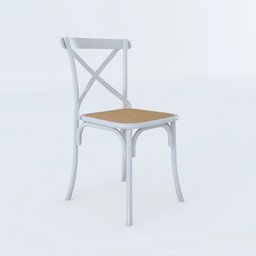 Kit 4 Cadeiras Cross Katrina X Branca Assento Bege Aço New Green - 2