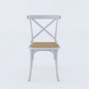 Ver imagem 3 de Kit 4 Cadeiras Cross Katrina X Branca Assento Bege Aço New Green