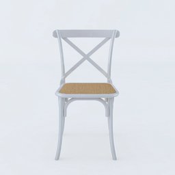 Kit 4 Cadeiras Cross Katrina X Branca Assento Bege Aço New Green - 3