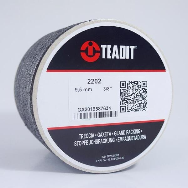 Gaxeta Teadit 2202 Carbono E Grafite 19,1=3/4 - 1