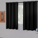 Ver imagem 1 de Cortina Blackout 2,20 X 1,30 Franzida Padrao para Sala Ilhos Corta Luz Cor Preto