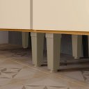 Ver imagem 7 de Balcão para Pia 120cm sem Tampo 3 Portas e 2 Gavetas Iris Bege/Carvalho Americano/Off White