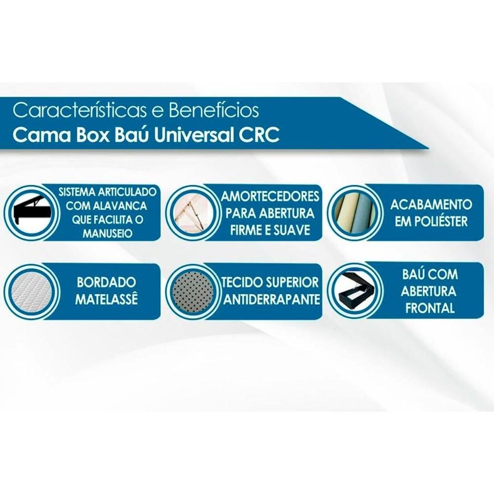 Conjunto Box Baú King: Colchão Espuma Anjos Molas Ensacadas Masterpocket King Best Clean + Base - 6