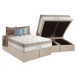 Conjunto Box Baú King: Colchão Espuma Anjos Molas Ensacadas Masterpocket King Best Clean + Base - 1