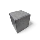 Ver imagem 1 de Mini Puff Banqueta Quadrado Cubo Decorativo Courino e Suede Cinza Suede