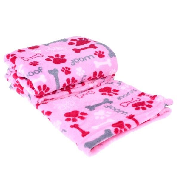 Manta Cobertor Em Microfibra Para Cachor 70Cm X 1,00M Rosa Pink - Meu Pet - 1