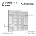 Ver imagem 5 de Guarda-roupa Closet 4 Gavetas 216cm Venus Madesa