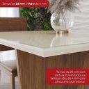 Ver imagem 7 de Conjunto Mesa Vértice 90cm com Vidro 04 Cadeiras Milla Plus Marrom/Nature/Off White/Caramelo/Cacao