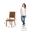 Ver imagem 3 de Conjunto Mesa Vértice 90cm com Vidro 04 Cadeiras Milla Plus Marrom/Nature/Off White/Caramelo/Cacao
