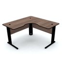 Ver imagem 1 de MESA EM L P/ ESCRITÓRIO 130X130 PANDIN MAXXI - WALNUT/PRETO ETP1313