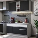Ver imagem 1 de Cozinha Compacta 150001 Com Armário E Balcão Branco/Preto