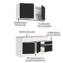 Ver mais imagens de Cozinha Compacta 150001 Com Armário E Balcão Branco/Preto