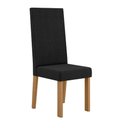 Ver imagem 3 de Kit 6 Cadeiras Nice com Espaldar – Tecido Veludo Suede Pés em Mdf com Sapatilhas Plásticas Mel/