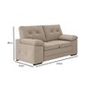 Sofá 2 e 3 Lugares Suede Capuccino Veludo Meliá Luizzi - 6