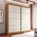 Ver imagem 2 de Guarda Roupa Casal 2 Portas de Correr Copacabana Cedro Areia - Saga Decor