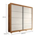 Ver imagem 4 de Guarda Roupa Casal 2 Portas de Correr Copacabana Cedro Areia - Saga Decor