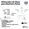 Misturador Lavatório Mesa Bica Baixa Retta 1875c330 Cromado Fani - 6