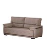 Sofá 3 Lugares Áustria Luizzi Suede Capuccino 91x210x60 - 1