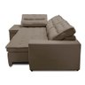 Sofá de Canto Retrátil e Reclinável com Molas LE 3,00x2,00m Viviane Suede Capuccino Madelina - 4